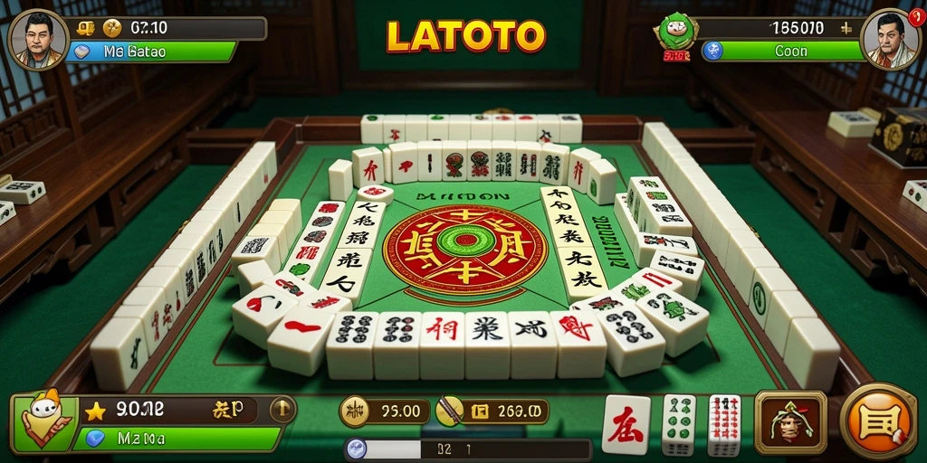 Tampilan permainan LATOTO yang menarik dengan gameplay Mahjong yang menantang.