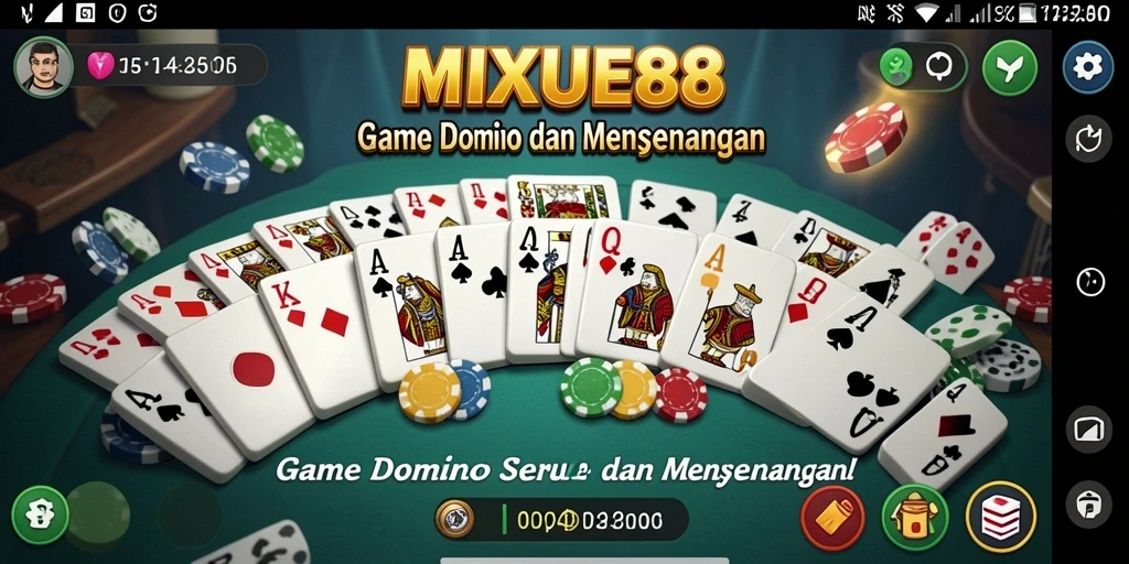 Screenshot gameplay menunjukkan keseruan permainan Domino di MIXUE88.