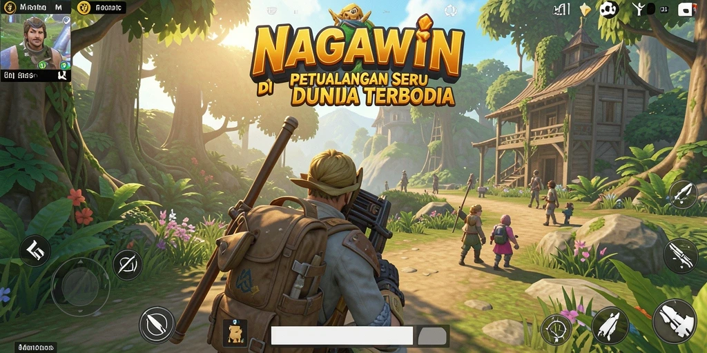 Tangkapan layar menunjukkan eksplorasi mendalam di dunia terbuka NAGAWIN.