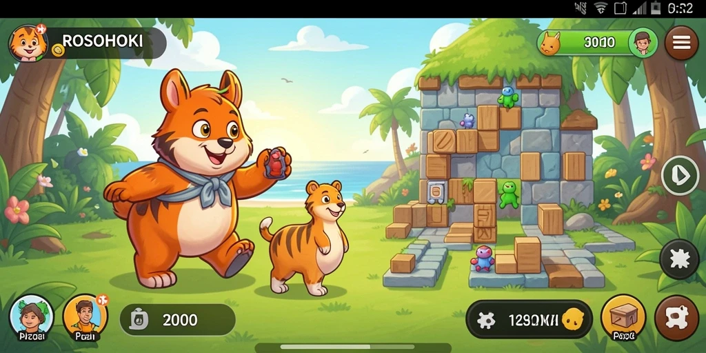 Screenshot gameplay menunjukkan puzzle penuh warna dan tantangan.