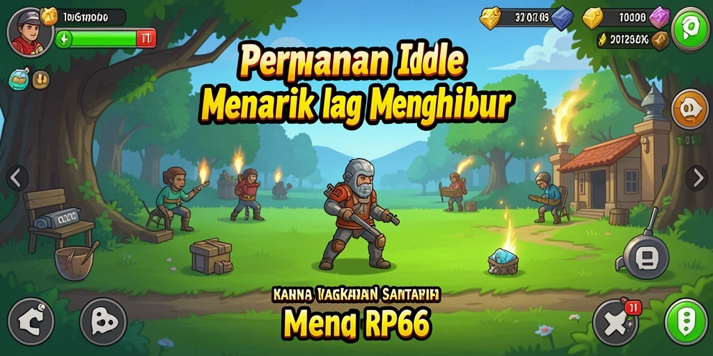 Tampilan gameplay seru dari RP66 dengan karakter dan elemen Idle yang menarik.