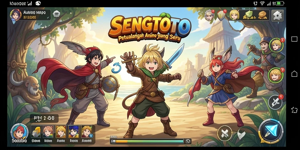 Tampilan permainan SENGTOTO yang penuh aksi dan warna-warni.
