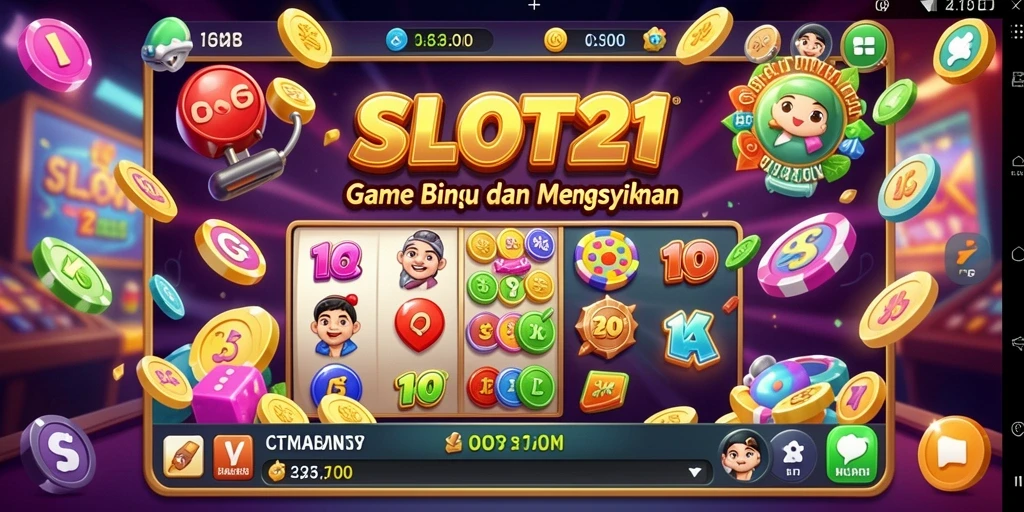 Screenshot SLOT21 menampilkan gameplay Bingo yang penuh warna dan interaktif.