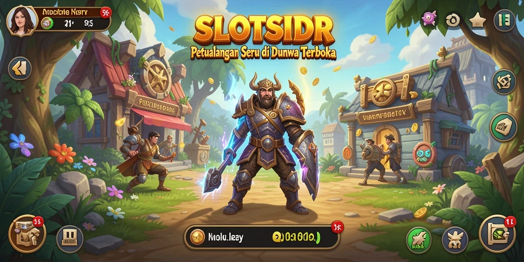 Screenshot utama menunjukkan gameplay mendebarkan dalam dunia SLOTSIDR.